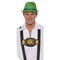 The Costume Center Brown and Yellow Lederhosen Men Adult Halloween Suspenders Costume Accessory - One Size